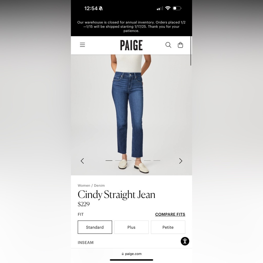 Paige Cindy Straight Jean
Size 27
Color: Foreign Film
High Rise
Worn twice